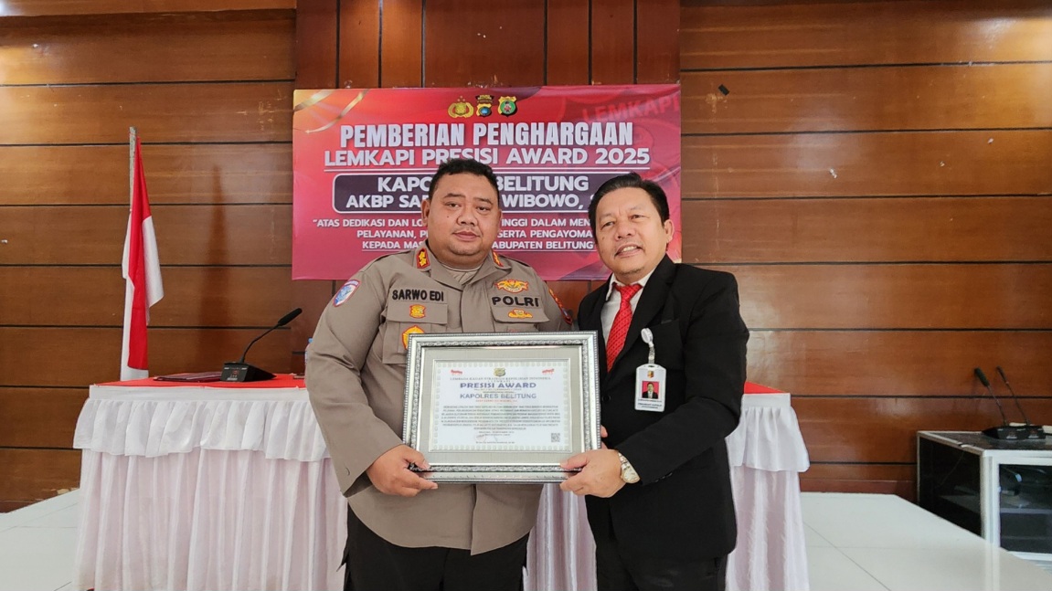 Kapolres Belitung Raih Presisi Awards, Lemkapi Akui Pelayanan Publik dan Kinerja Kamtibmas 7 IMG 20251112 WA00121